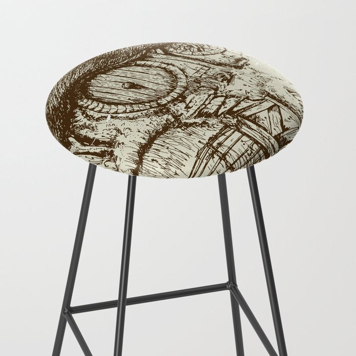 Hobbit house ink Stool Gallery Image 2