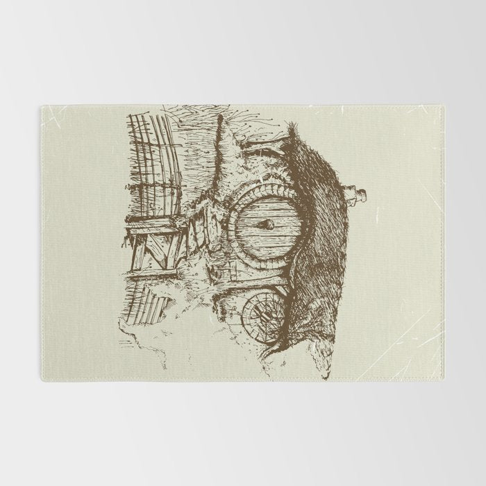 Hobbit house ink Rug Gallery Image 2
