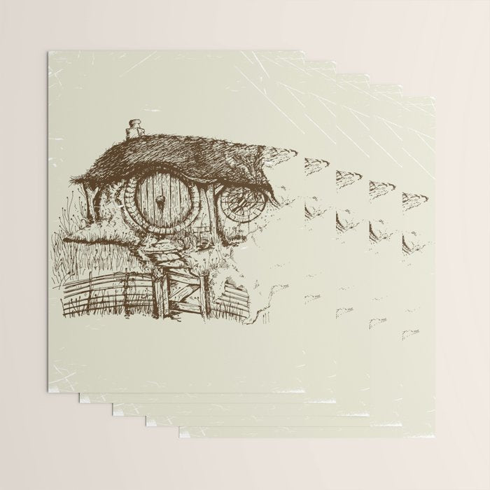 Hobbit house ink Wrapping Paper Gallery Image 3