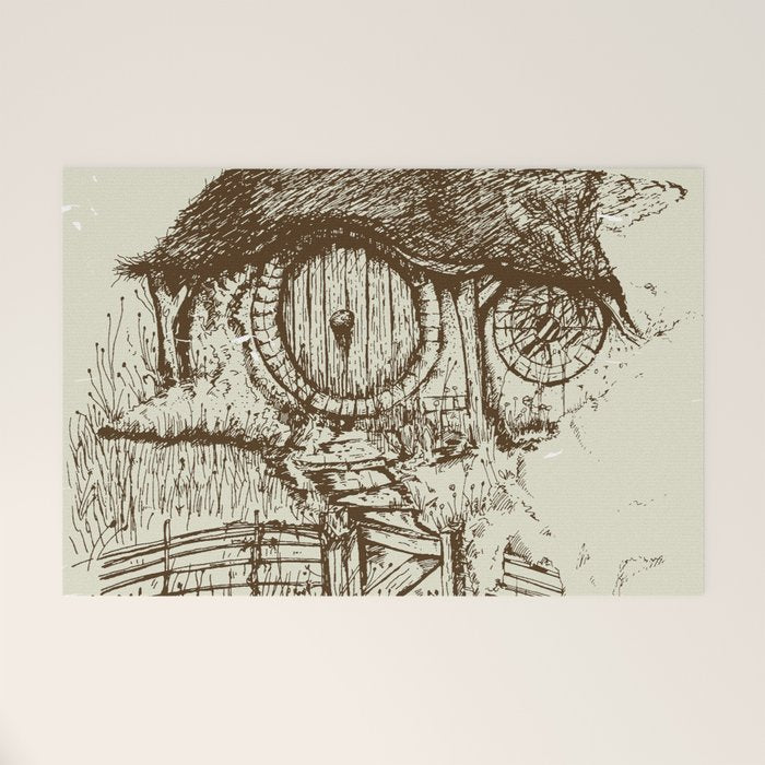 Hobbit house ink Welcome Mat Gallery Image 1