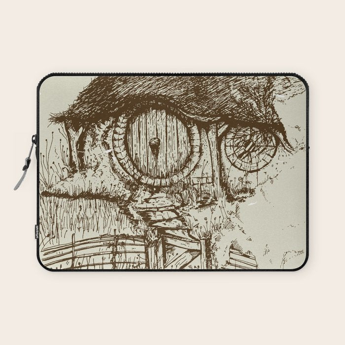 Hobbit house ink Laptop Sleeve Gallery Image 1