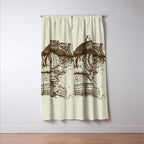 Hobbit house ink Window Curtain Gallery Image 3