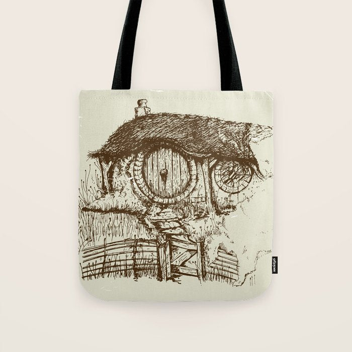 Hobbit house ink Tote Bag Gallery Image 1