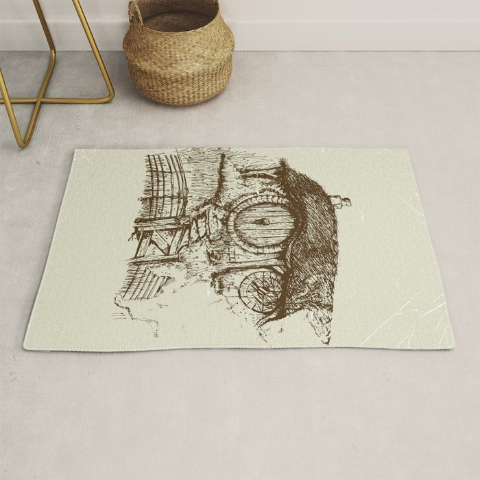 Hobbit house ink Rug Gallery Image 1