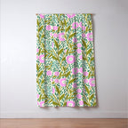 Botanical Garden - Pink and Green Window Curtain Gallery Image 3