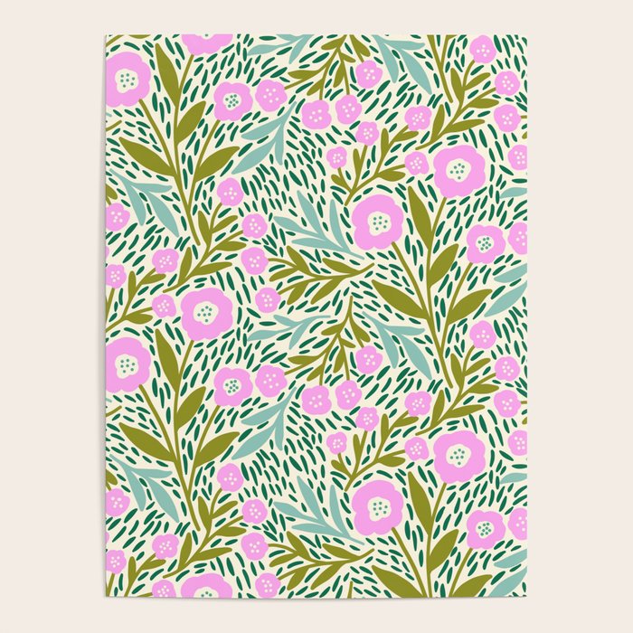 Botanical Garden - Pink and Green Poster Gallery Image 4