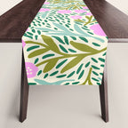 Botanical Garden - Pink and Green Table Runner Gallery Image 1