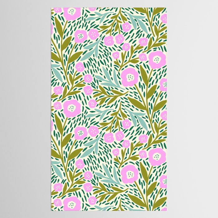 Botanical Garden - Pink and Green Tablecloth Gallery Image 2