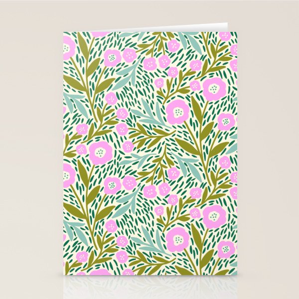 Botanical Garden - Pink and Green Stationery Card Gallery Image 2