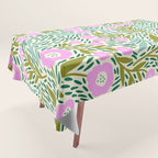 Botanical Garden - Pink and Green Tablecloth Gallery Image 1