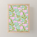 Botanical Garden - Pink and Green Mini Art Print Gallery Image 1