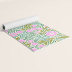 Botanical Garden - Pink and Green Yoga Mat Gallery Image 2