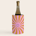 Cute Retro Sun Face  Wine Chiller Gallery Image 1