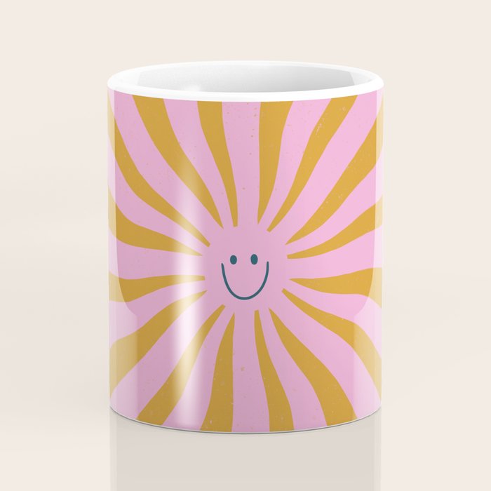 Cute Retro Sun Face  Coffee Mug Gallery Image 4