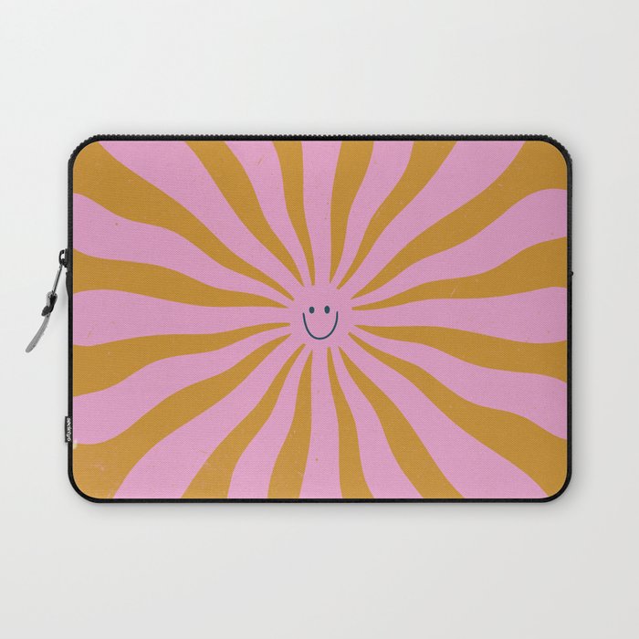 Cute Retro Sun Face  Laptop Sleeve Gallery Image 1