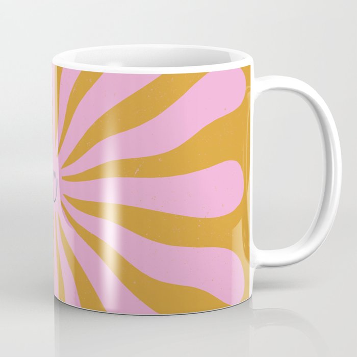 Cute Retro Sun Face  Coffee Mug Gallery Image 1
