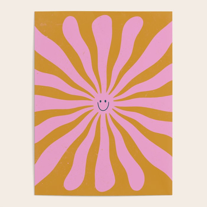 Cute Retro Sun Face  Poster Gallery Image 4