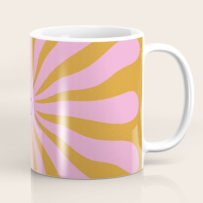 Cute Retro Sun Face  Coffee Mug Gallery Image 1