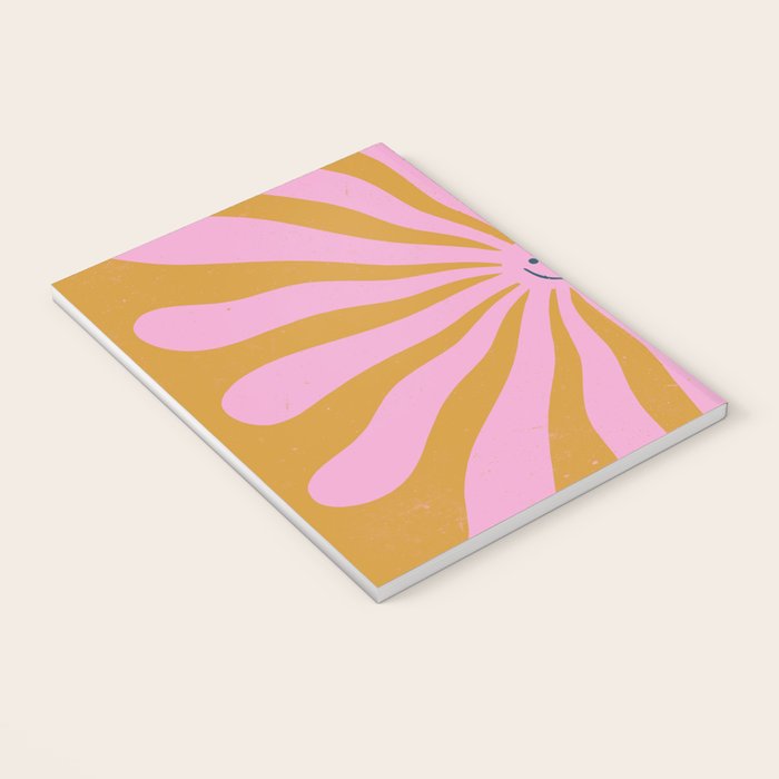 Cute Retro Sun Face  Notebook Gallery Image 3