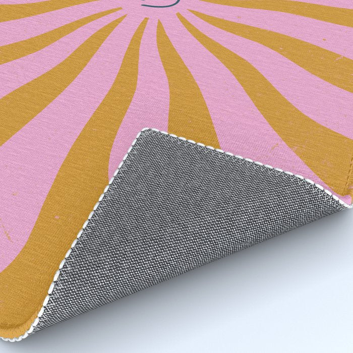 Cute Retro Sun Face  Rug Gallery Image 4