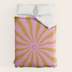 Cute Retro Sun Face  Comforter Gallery Image 6