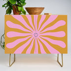 Cute Retro Sun Face  Credenza Gallery Image 1