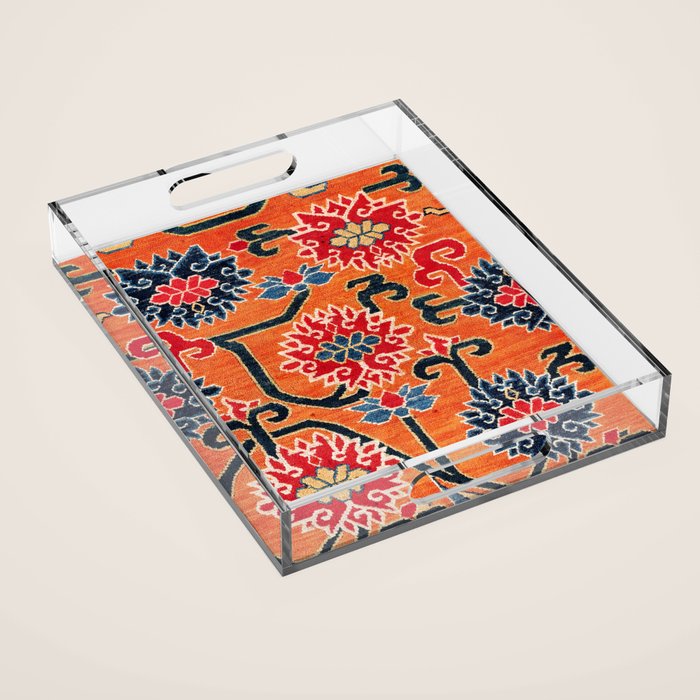 Shigatse South Tibetan Jabuye Rug Print Acrylic Tray Gallery Image 1