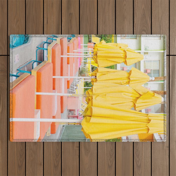 Swimming in Palm Springs - Travel Photography Outdoor Rug Gallery Image 1