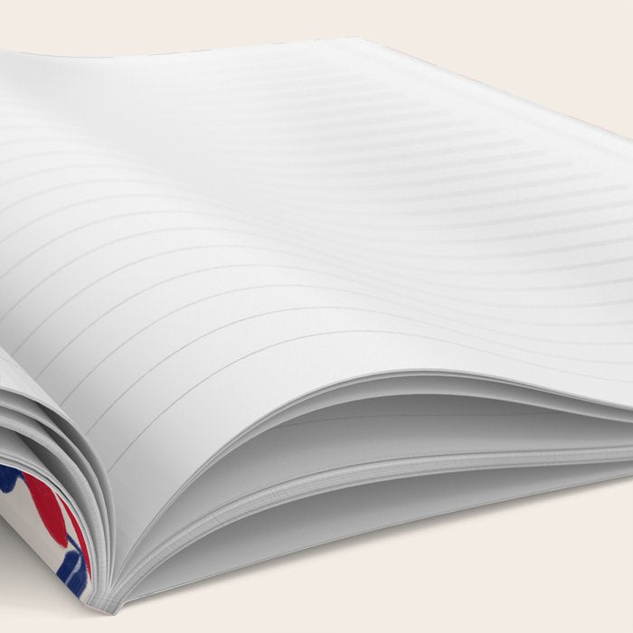 Bold Red and Blue Flower Pattern Notebook Gallery Image 2