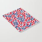 Bold Red and Blue Flower Pattern Notebook Gallery Image 2