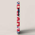Bold Red and Blue Flower Pattern iPhone Case Gallery Image 2