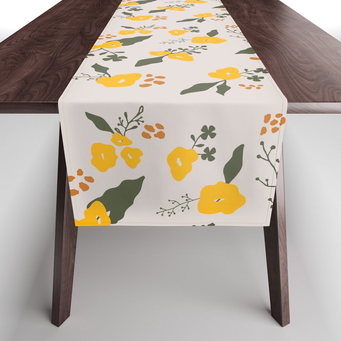 Flower Market Yellow Flowers Table Runner Gallery Image 1