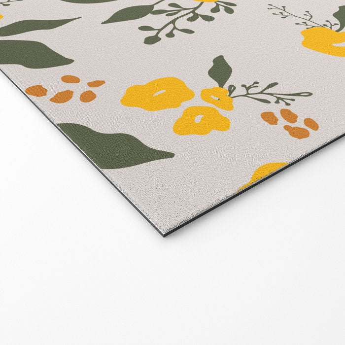 Flower Market Yellow Flowers Welcome Mat Gallery Image 2