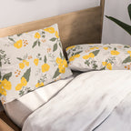Flower Market Yellow Flowers Pillow Sham Gallery Image 2