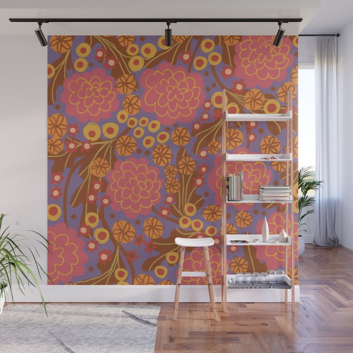Asters #3 Wall Mural Gallery Image 1