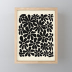 Black and White Retro Floral Art Print  Mini Art Print Gallery Image 1
