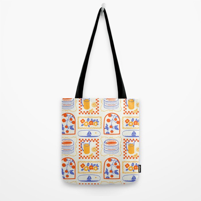 Summer vacation patchwork art pattern Tote Bag Gallery Image 2