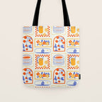Summer vacation patchwork art pattern Tote Bag Gallery Image 1