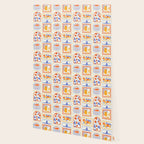 Summer vacation patchwork art pattern Wallpaper Gallery Image 2