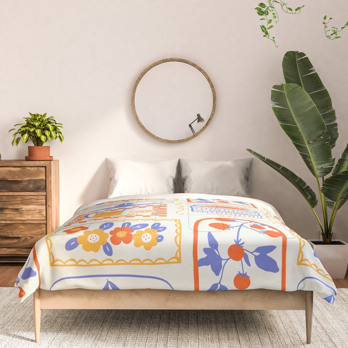Summer vacation patchwork art pattern Comforter Gallery Image 3