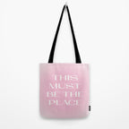 This Must Be The Place Pink Gradient Tote Bag Gallery Image 2