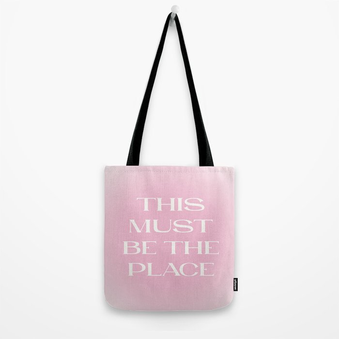 This Must Be The Place Pink Gradient Tote Bag Gallery Image 2