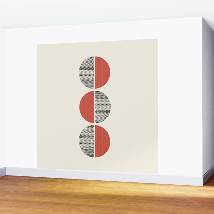 Minimalist circles Wall Mural Gallery Image 2