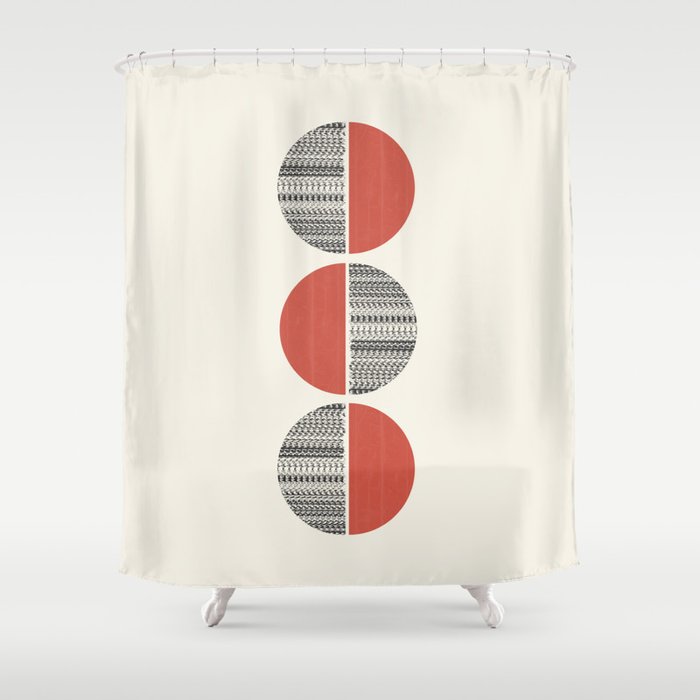 Minimalist circles Shower Curtain Gallery Image 1