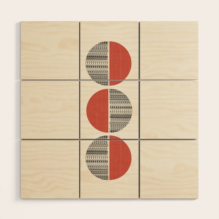 Minimalist circles Wood Wall Art Gallery Image 1