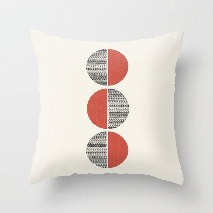 Minimalist circles Throw Pillow Gallery Image 1