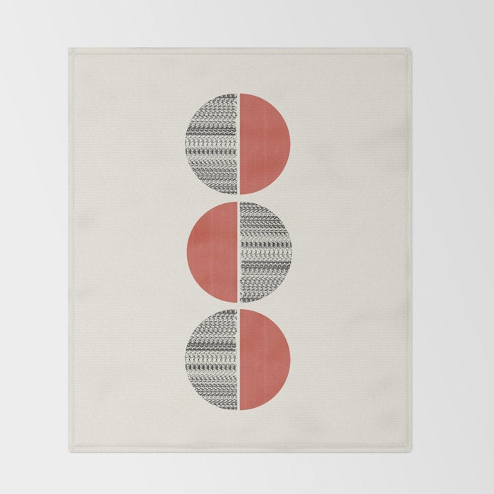 Minimalist circles Throw Blanket Gallery Image 2
