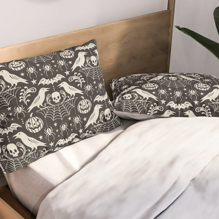 All Hallows' Eve - Black Ivory Halloween Pillow Sham Gallery Image 2