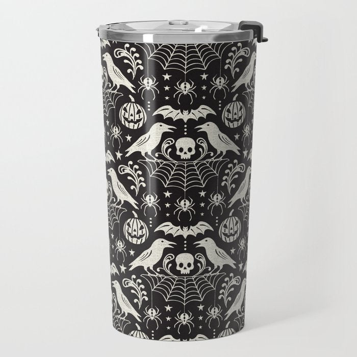 All Hallows' Eve - Black Ivory Halloween Travel Mug Gallery Image 2