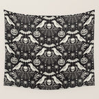 All Hallows' Eve - Black Ivory Halloween Wall Tapestry Gallery Image 4